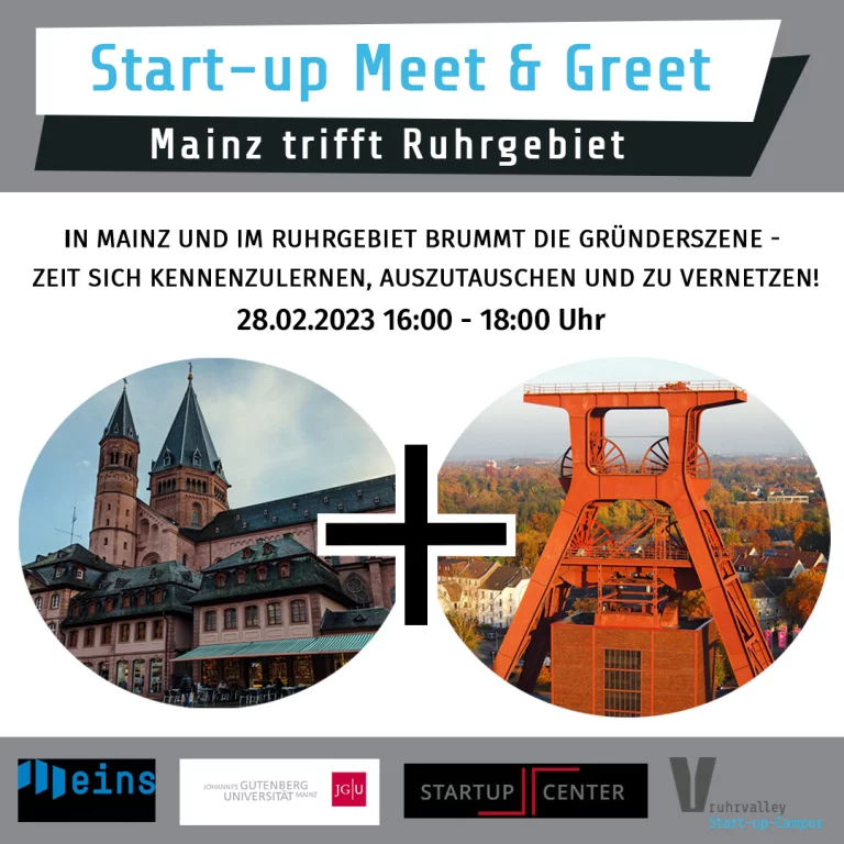 Start-up-Meet & Greet: Mainz trifft Ruhrgebiet (online)